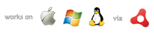 Works on Mac, Windows and Linux with Adobe AIR